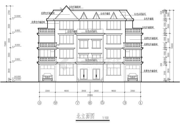 某地区多套高档别墅建筑布置施工CAD图纸-图一