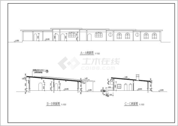 某区域小型幼儿园建筑CAD基础套图-图二