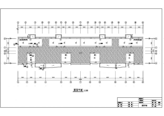 3400平米左右6层混合结构住宅楼建筑设计CAD图纸（含半地下室层）_图1