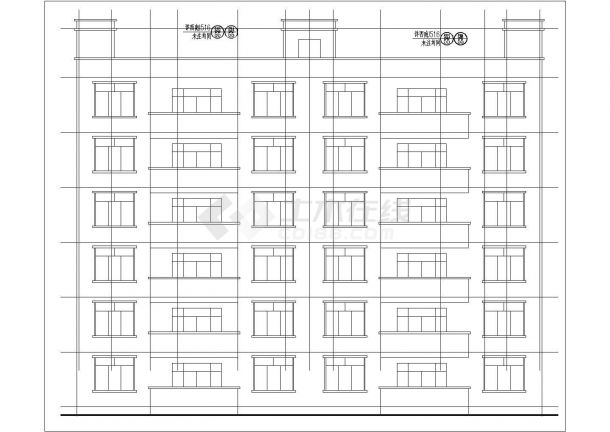 某小区1600平米6层砖混砌体结构住宅楼全套建筑设计CAD图纸-图一