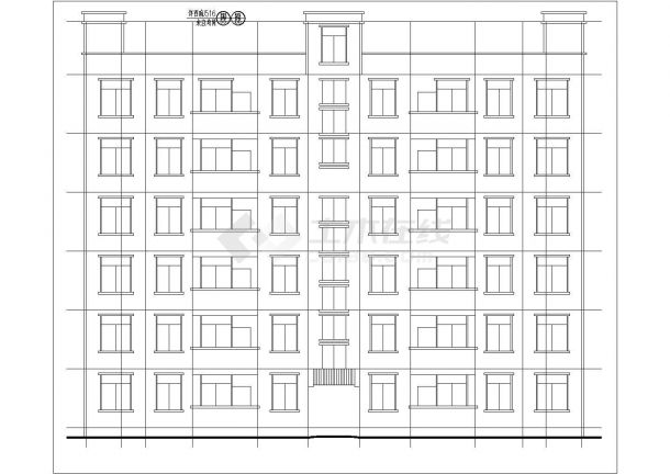 某小区1600平米6层砖混砌体结构住宅楼全套建筑设计CAD图纸-图二