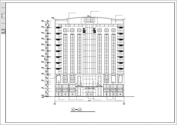 1.2万平米11+1层框架结构商务酒店建筑设计CAD图纸（1-3层商用）_图1