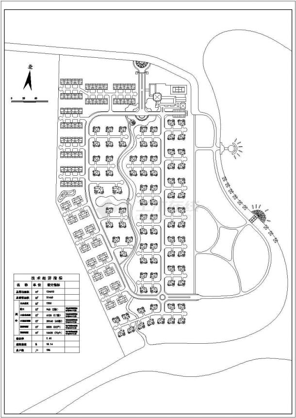 太平湖别墅区规划方案CAD参考图纸-图二