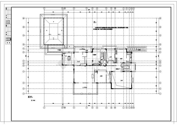 某小区高档多层别墅电气施工CAD图-图二