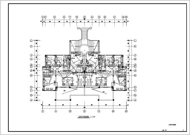 长26.4米 宽24.1米 4层双拼叠拼复式私家花园别墅电气施工cad图纸-图二
