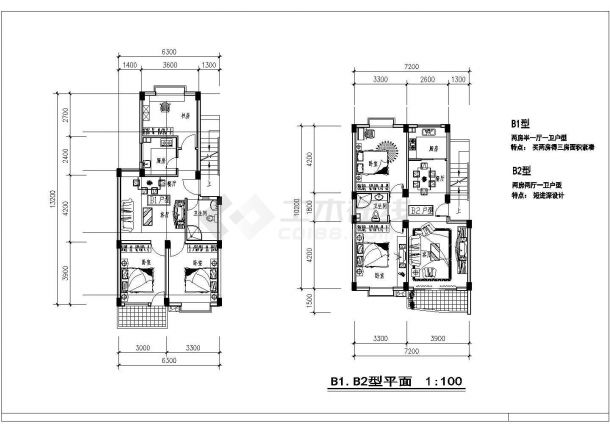 福州某住宅规划设计方案cad施工图-图二