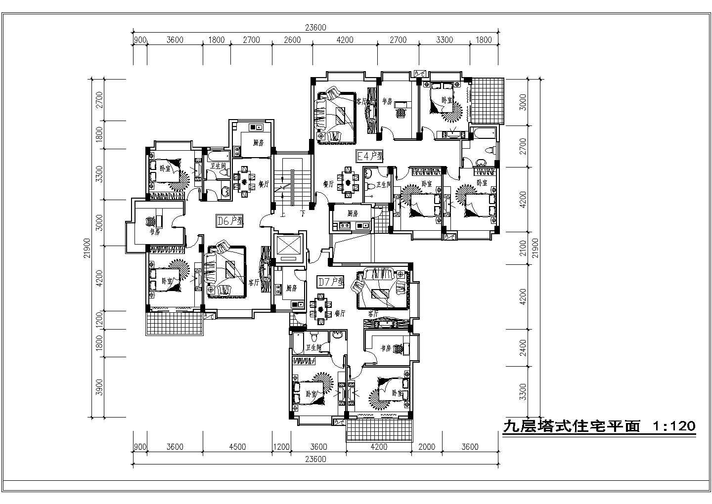 福州某住宅规划设计方案cad施工图