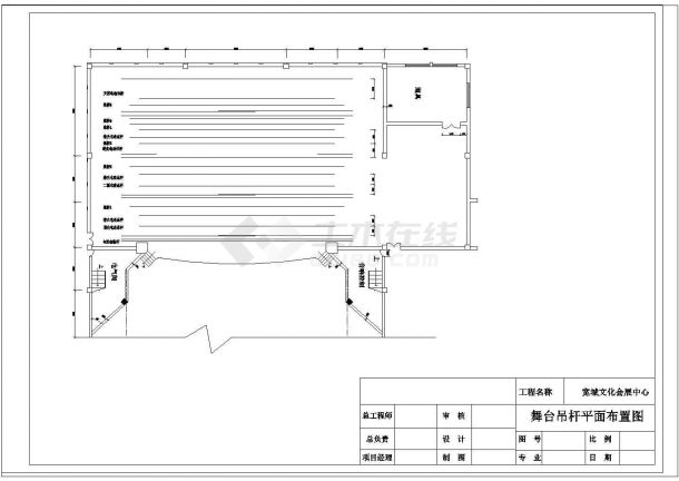 某宽城文化会展中心CAD设计大样施工-图二