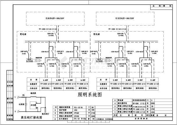 某道路路灯照明CAD详细构造设计-图一