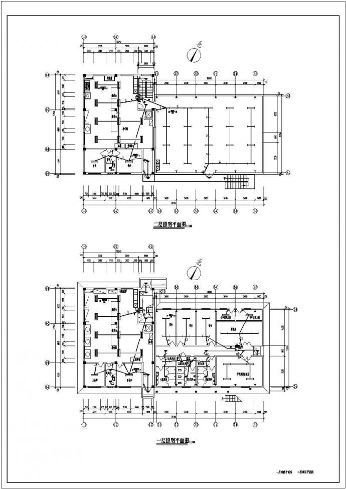 某戒毒所食堂电气CAD构造设计施工图全套_图1