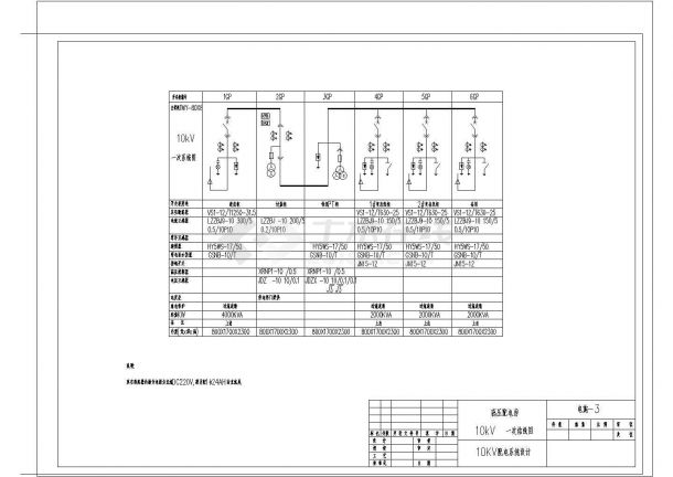 某10KV配电系统设计CAD构造详细图纸-图二