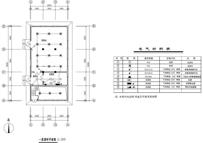 某泵房电气CAD设计施工完整成套图纸_图1