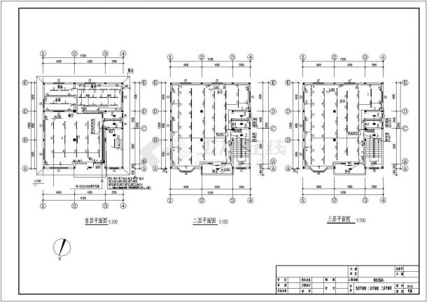 某物业管理办公室电气CAD设计详细施工图-图一
