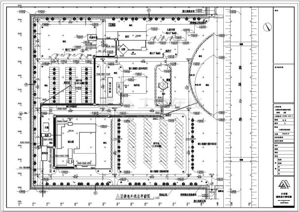 某小区供电外线CAD完整详细总平面图-图二