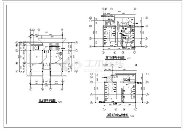 某公共厕所电气CAD设计详细完整图纸-图二