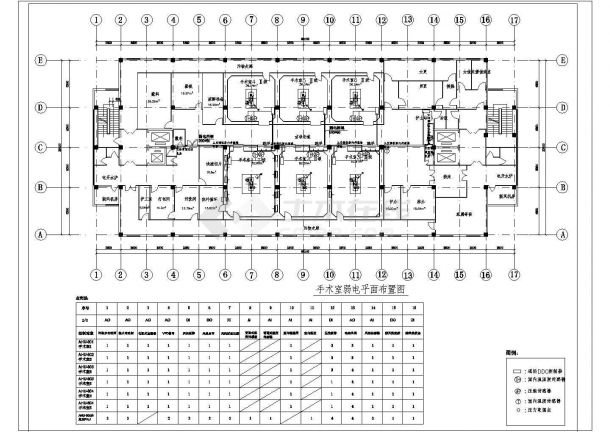 某医院手术部CAD设计详细施工方案图-图二