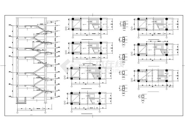 某框剪结构电控楼结构施工图，含设计说明-图二