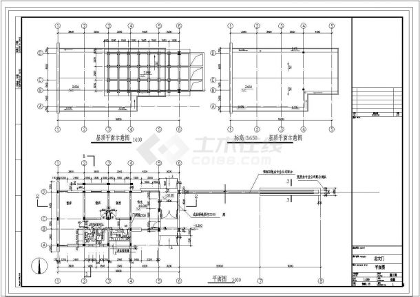 [上海]知名大学附属中学体育馆建筑设计施工图（甲级设计院设计，标注详细）-图二