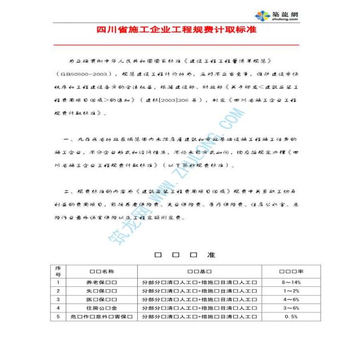 四川省施工企业工程规费计取标准文件_图1
