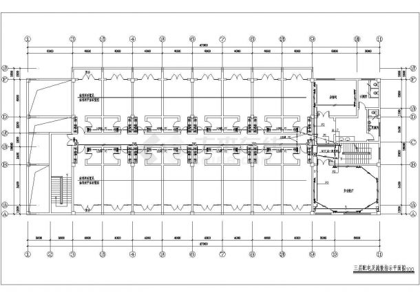 某物流公司综合楼CAD电气施工图-图二