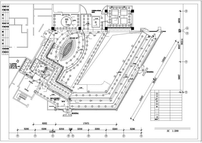 某五星级酒店西餐厅CAD电气设计图纸_图1