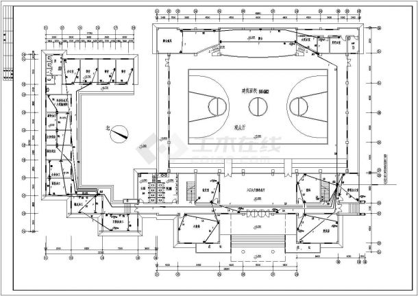 海南某活动中心电气CAD大样施工设计-图二