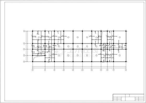 六层现浇钢筋混凝土框架结构中学教学楼建筑结构全套施工CAD图-图二