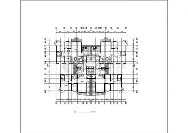 十八层电梯商住楼建筑设计CAD图纸-图二