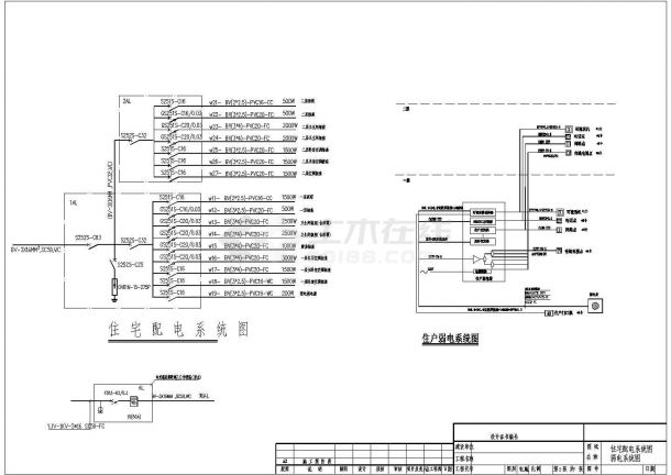 某两层别墅电气设计CAD施工图纸-图一