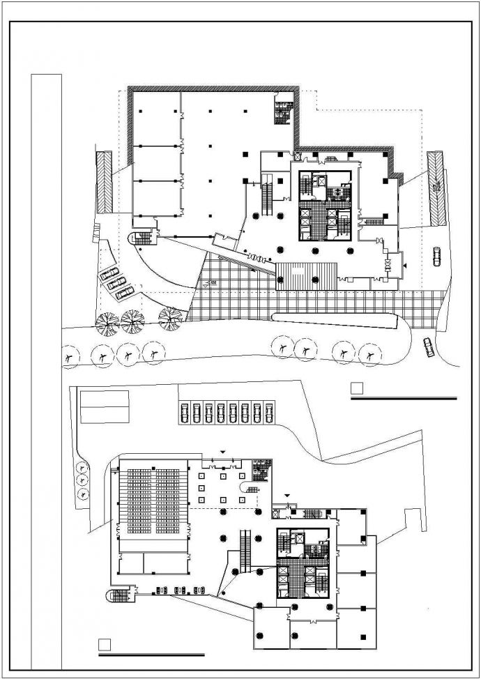 天津某街道1.8万平米26层框架结构商业办公楼平立剖面设计CAD图纸_图1
