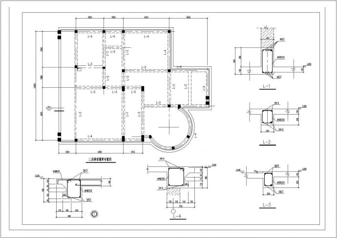 某二层别墅建筑结构设计cad施工图纸_图1