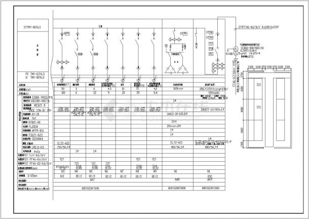某泵房接线及配电室布置图CAD详细-图一