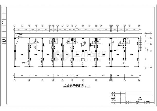 某城市商住楼强弱电设计cad施工图纸-图一