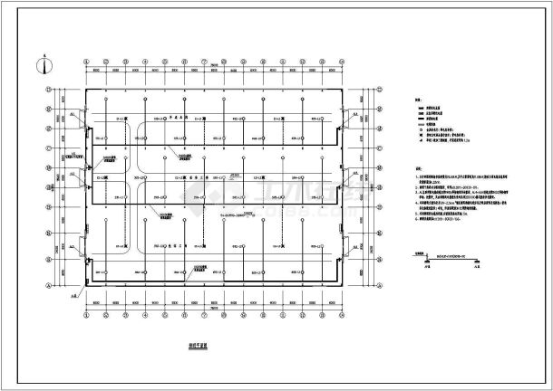 某工业厂房电气CAD设计完整图-图一