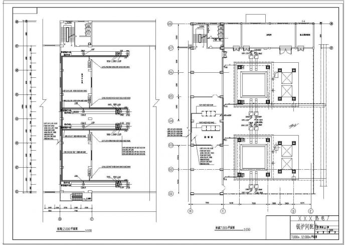 某热电厂锅炉间配电CAD设计平面图_图1
