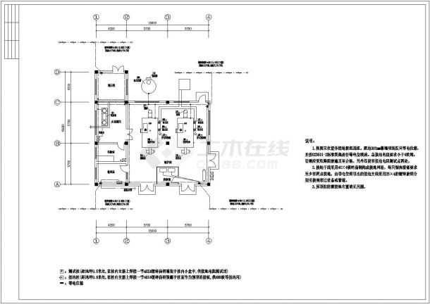 某燃气锅炉房电气CAD设计详细图-图一