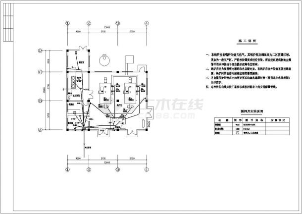 某燃气锅炉房电气CAD设计详细图-图二