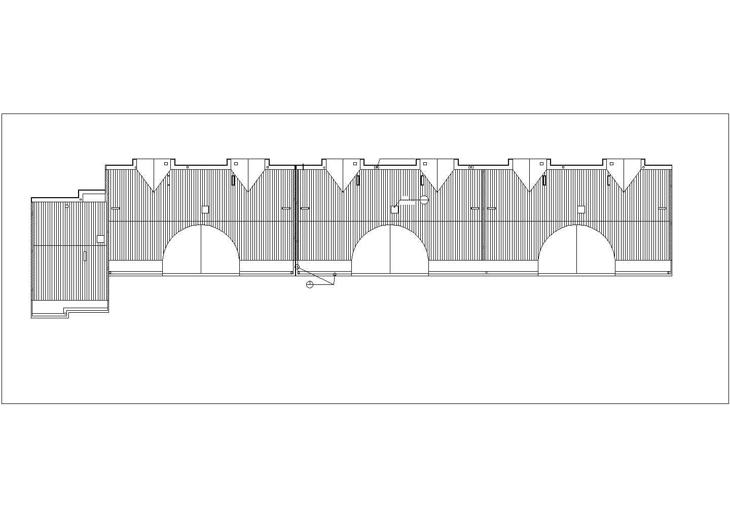 合肥某小区六层框混结构住宅楼建筑设计CAD图纸（含半地下室层）