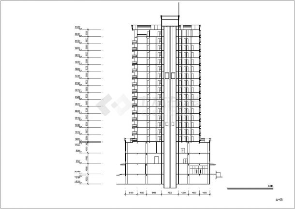 1.5万平米18层剪力墙结构住宅楼平立剖面设计CAD图纸（含总平面图）-图一