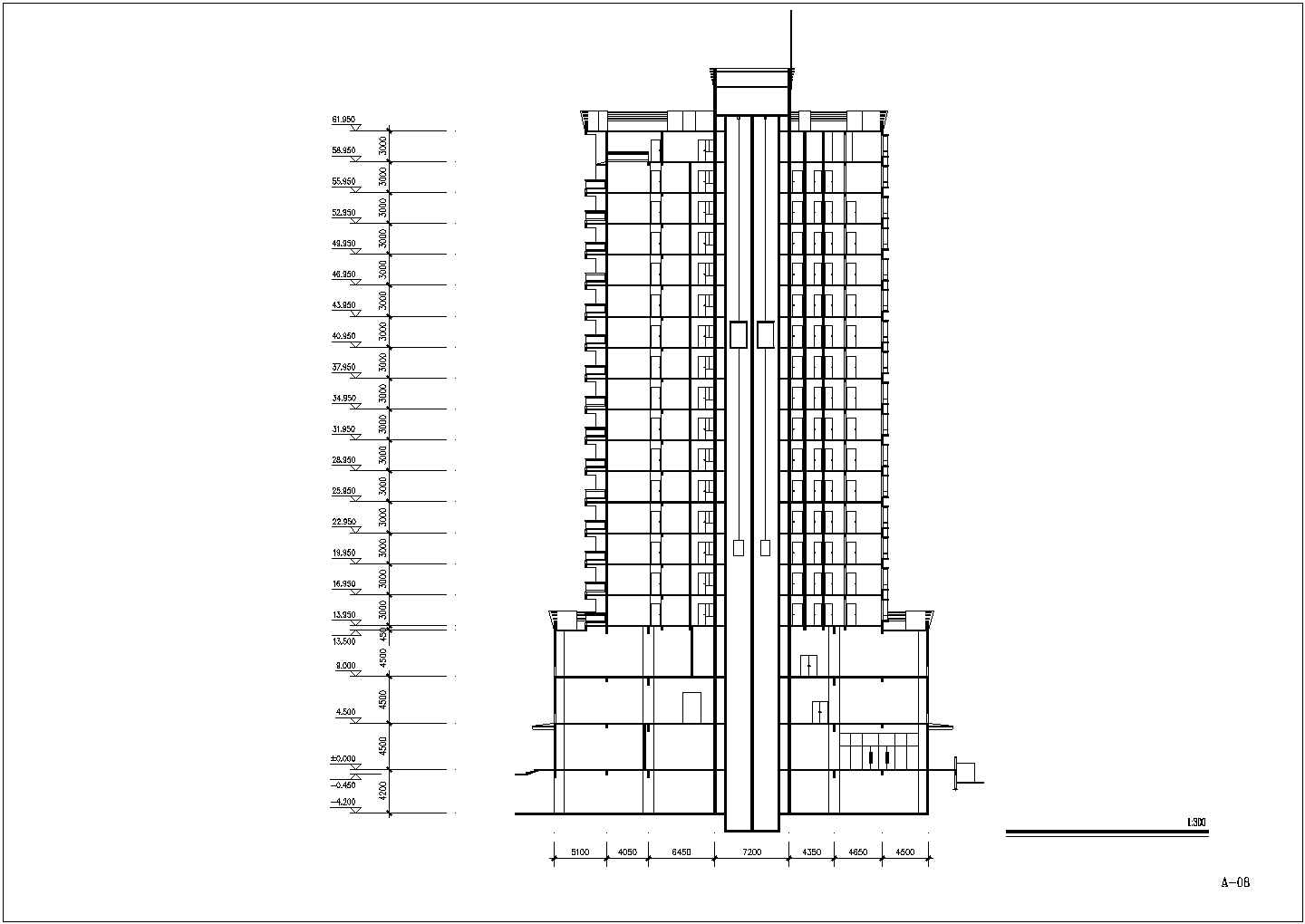 1.5万平米18层剪力墙结构住宅楼平立剖面设计CAD图纸（含总平面图）