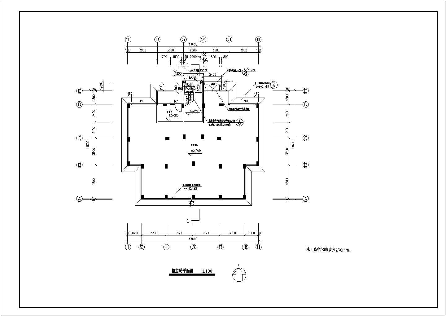 住宅设计_8层复式1梯2户普通住宅楼设计CAD图
