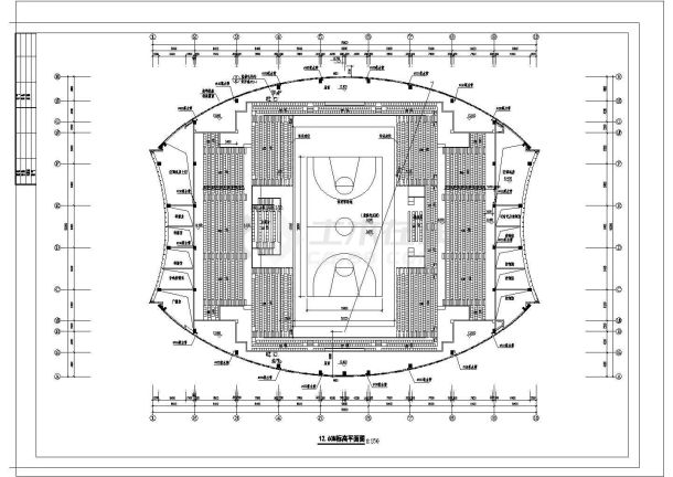 体育馆建筑施工布置图-图二