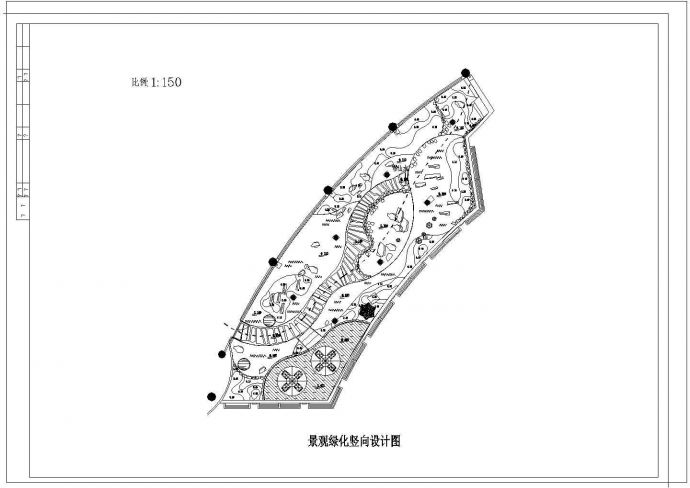 上海某会所屋顶景观绿化平面图 方格网定位图 景观绿化竖向设计图 灯光及给水平面布置图 2剖面 苗木表 设计说明 屋顶承重预算_图1