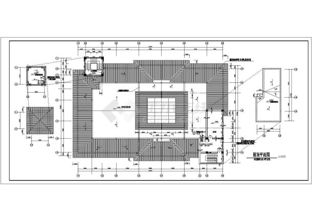 某小区2200平米2层混合结构休闲活动会所平面设计CAD图纸-图二