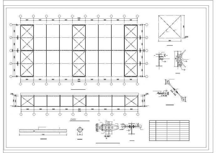 郑州市某工业区2350平米单层门式轻钢结构生产厂房全套建筑设计CAD图纸_图1