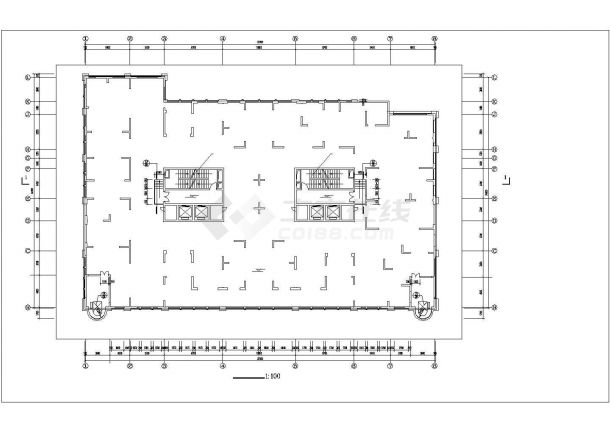 上海某小区31层剪力墙结构住宅楼平立剖面设计CAD图纸（含机房层）-图一