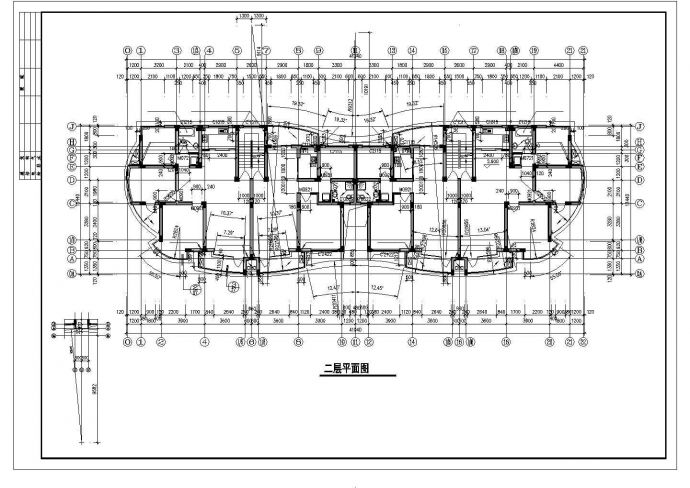 3050平米7层砖混结构住宅楼全套建筑设计CAD图纸（含跃层）_图1