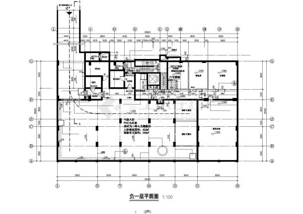 某小区13层框剪结构商住楼平立剖面设计CAD图纸（含跃层/1层商用）-图一