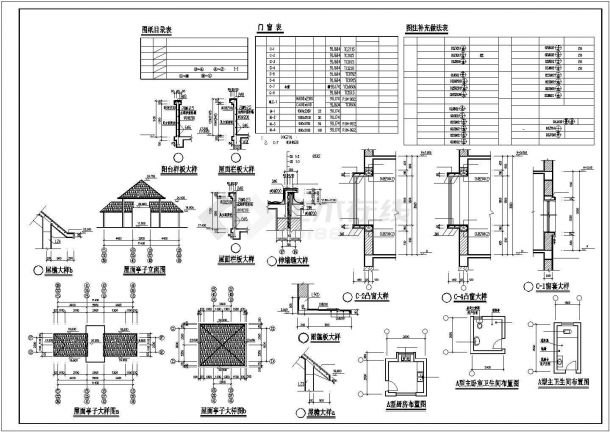 4900平米6层砖混结构住宅楼平立剖面设计CAD图纸（底层为车库）-图一