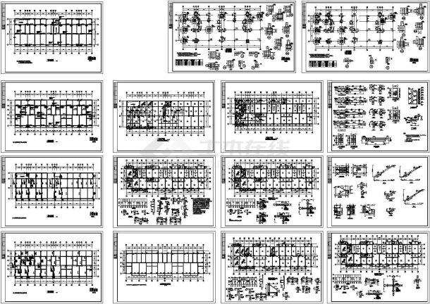 某地底框结构住宅楼建筑设计施工图-图一